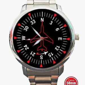 Relógio Silver Red Decolando